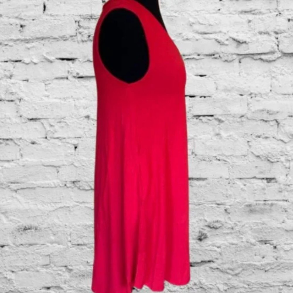Red Tank Top Dress with Pockets T1481 NWT Boutique - Picture 6 of 13